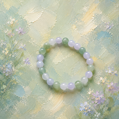 Whispering Sage Multicolour Beaded Jade Bracelet