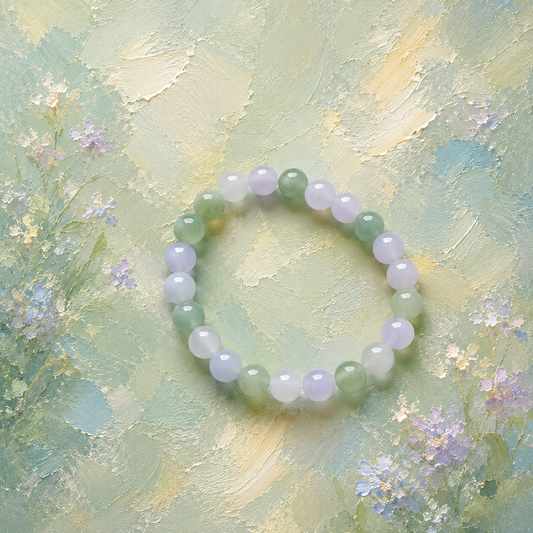 Whispering Sage Multicolour Beaded Jade Bracelet