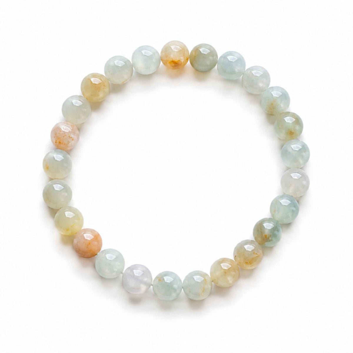 Snowdrop Multicolour Beaded Jade Bracelet