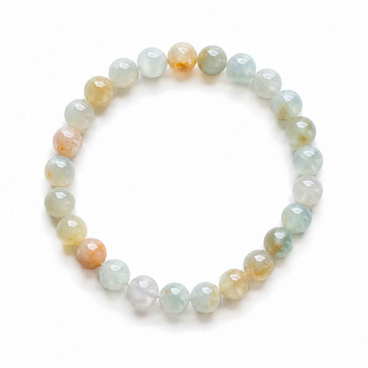 Snowdrop Multicolour Beaded Jade Bracelet