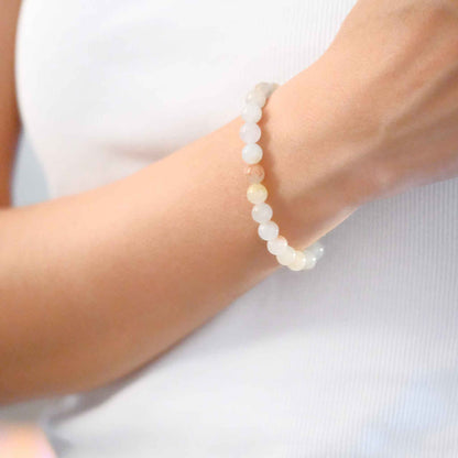 Snowdrop Multicolour Beaded Jade Bracelet