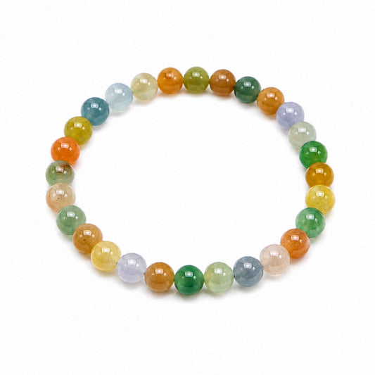 Kaleidoscope Multicolour Beaded Jade Bracelet