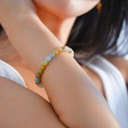 Kaleidoscope Multicolour Beaded Jade Bracelet