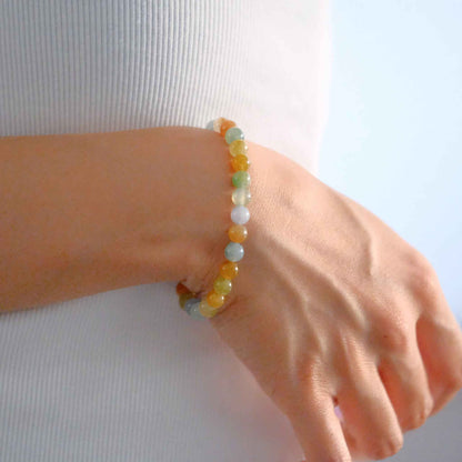 Kaleidoscope Multicolour Beaded Jade Bracelet