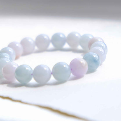 Lilac Whisper Lavender Beaded Jade Bracelet