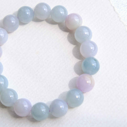 Lilac Whisper Lavender Beaded Jade Bracelet
