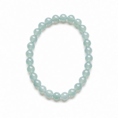 Seafoam Blue Beaded Jade Bracelet