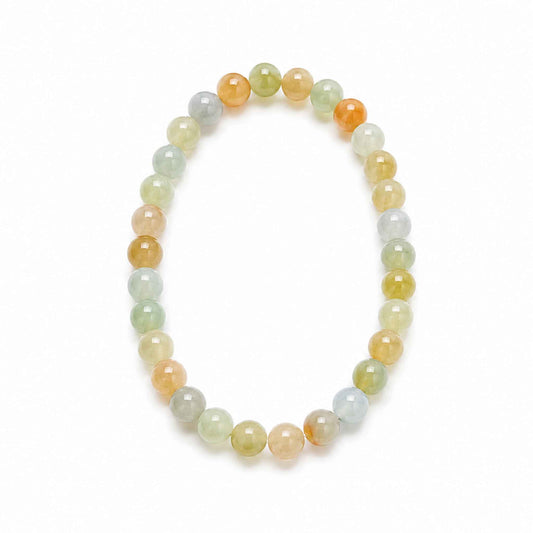 Champagne Meadow Multicolour Beaded Jade Bracelet
