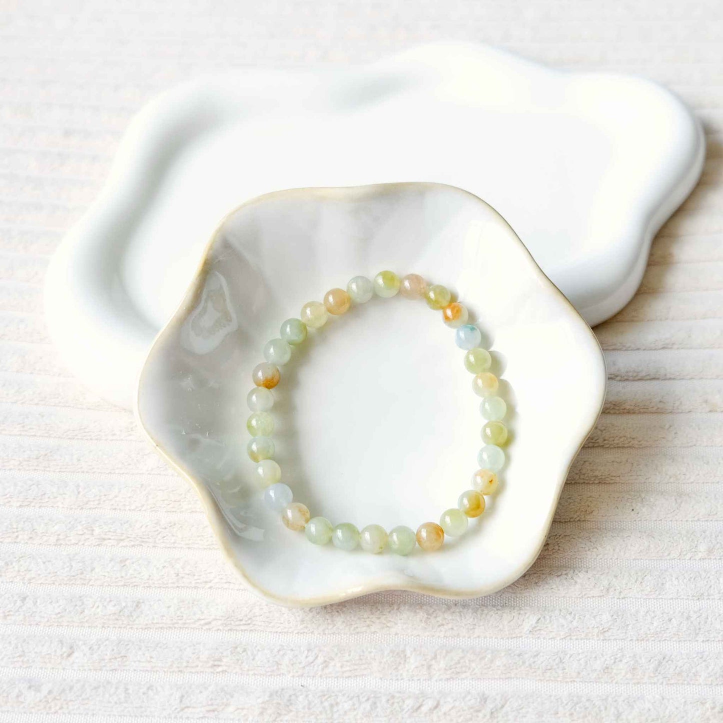 Champagne Meadow Multicolour Beaded Jade Bracelet