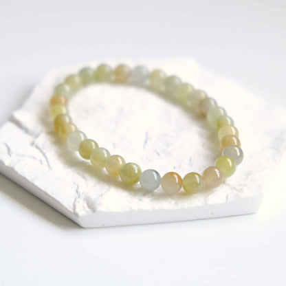 Champagne Meadow Multicolour Beaded Jade Bracelet
