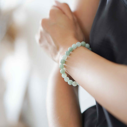 Mint Serenity Green Beaded Jade Bracelet