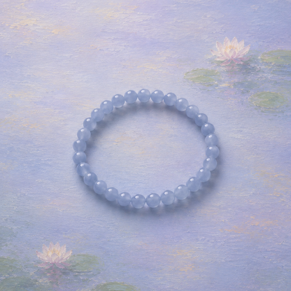 Lavender Haze Beaded Jade Bracelet