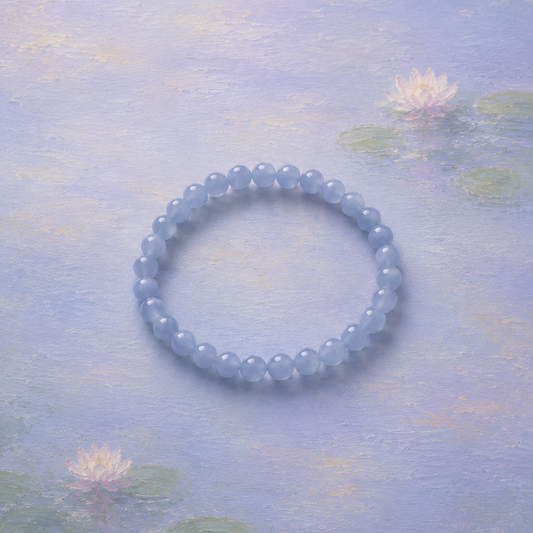 Lavender Haze Beaded Jade Bracelet