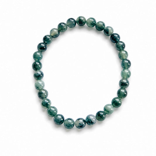 Ancient Grove Green Beaded Jade Bracelet