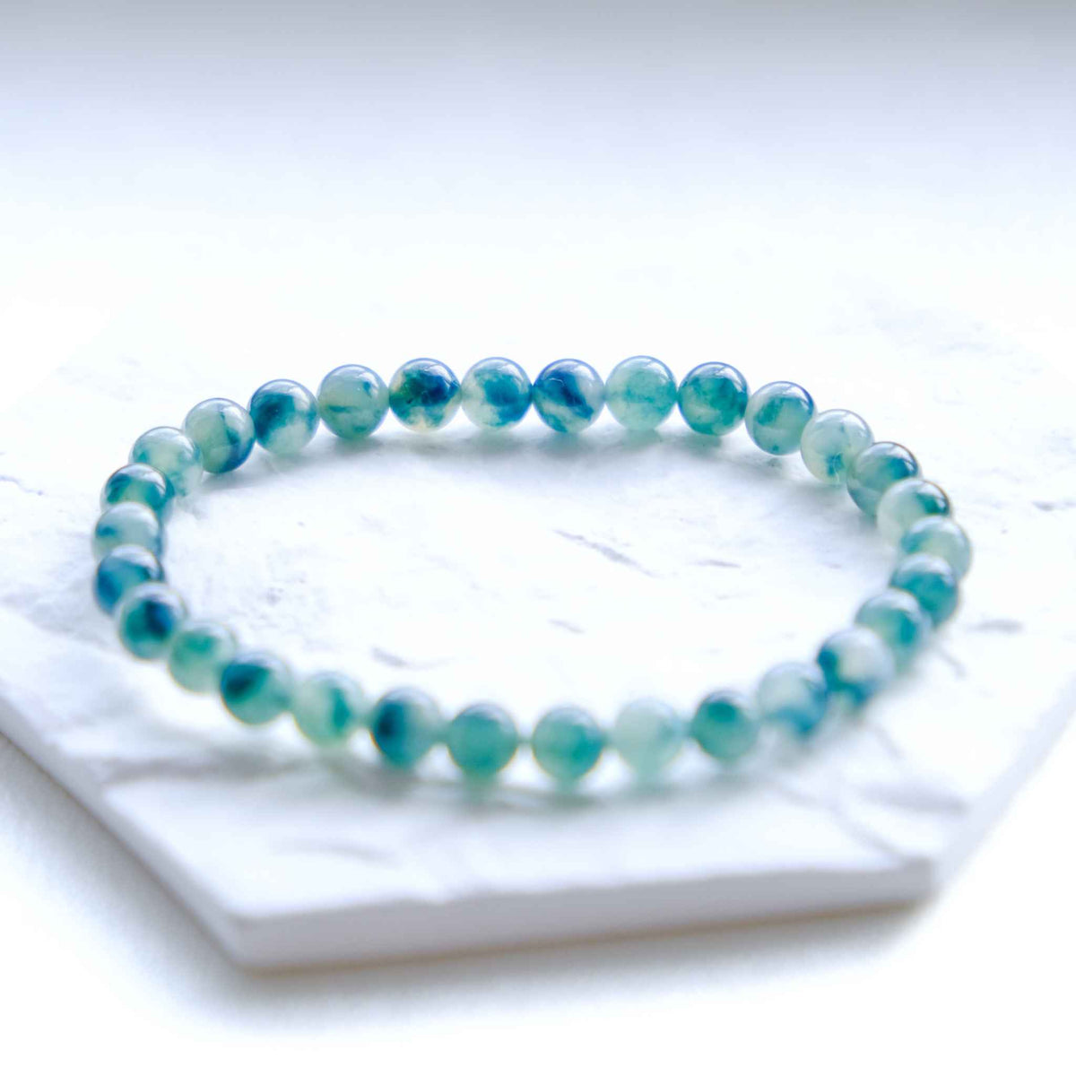 Ancient Grove Green Beaded Jade Bracelet