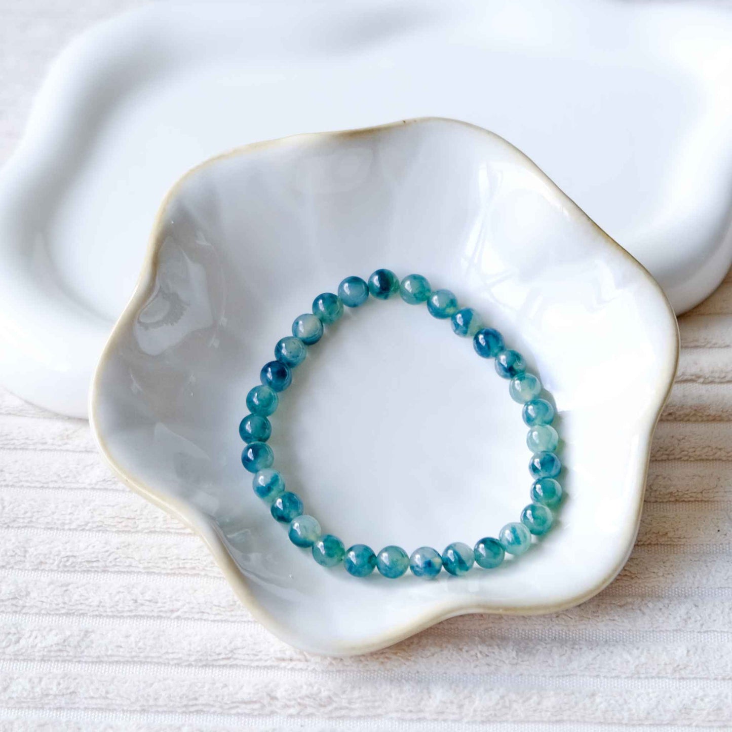 Ancient Grove Green Beaded Jade Bracelet