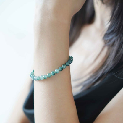 Ancient Grove Green Beaded Jade Bracelet