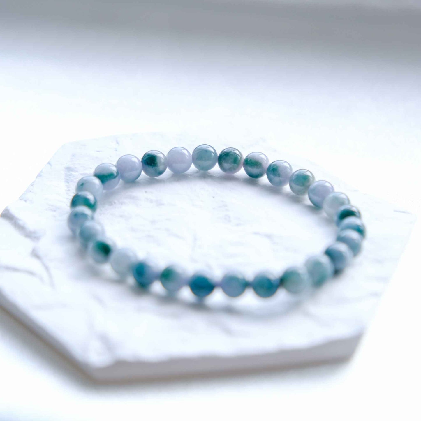 Lavender Forest Multicolour Beaded Jade Bracelet