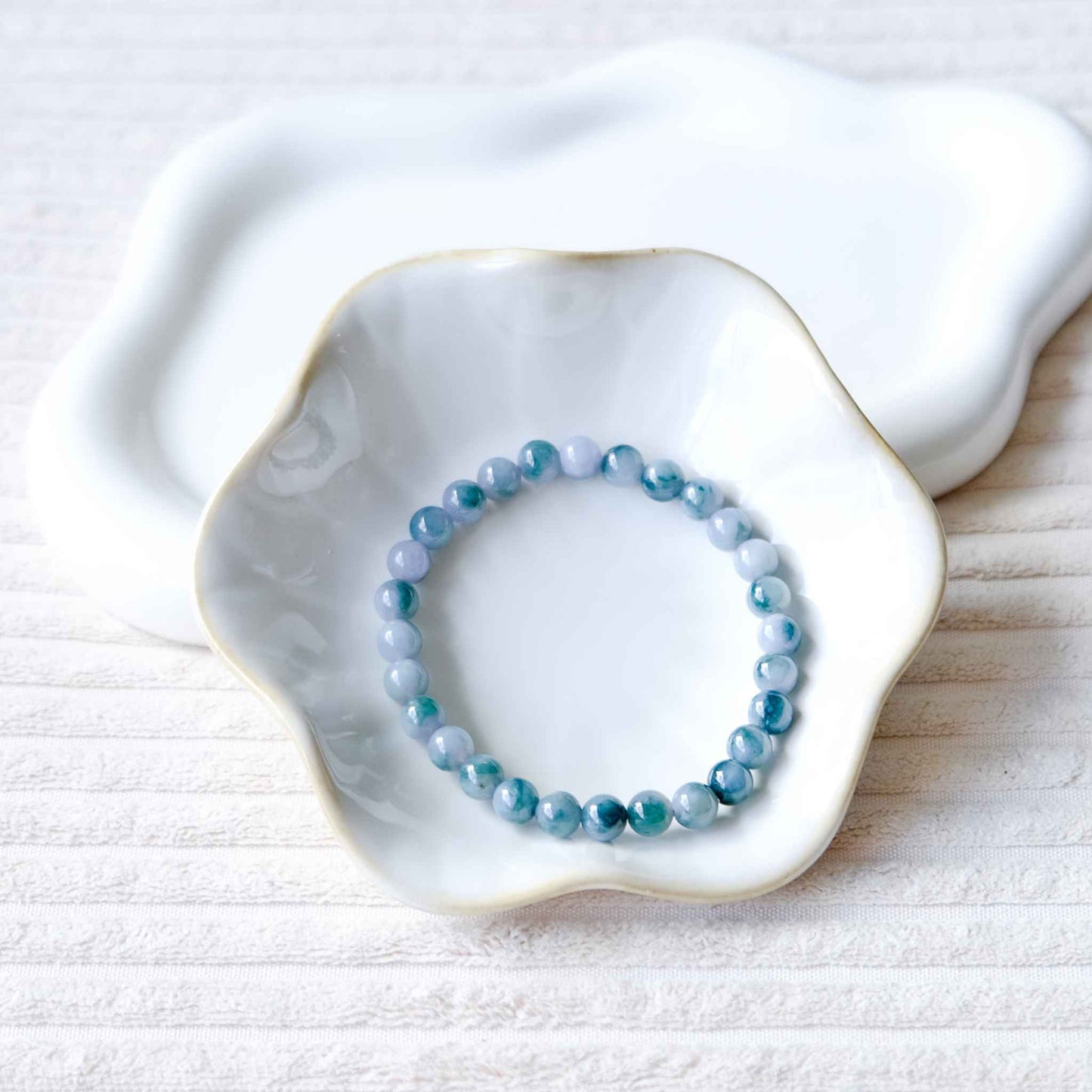 Lavender Forest Multicolour Beaded Jade Bracelet