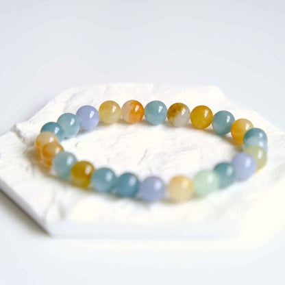 Painter's Garden Multicolour Beaded Jade Bracelet