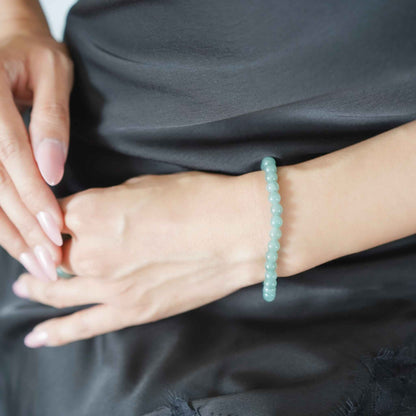 Forest Drift Green Beaded Jade Bracelet