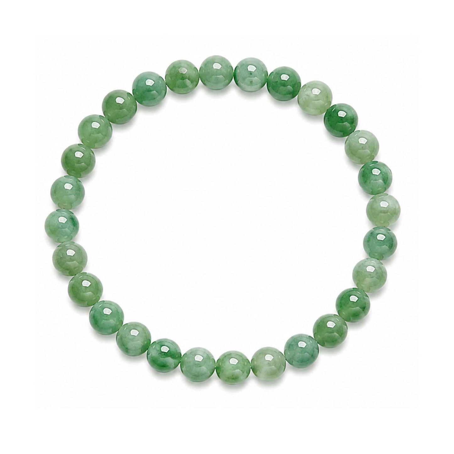 Verdant Green Beaded Jade Bracelet