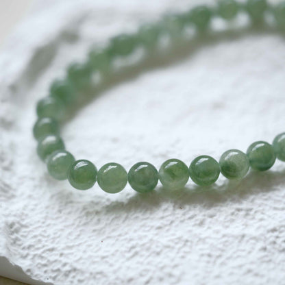 Verdant Green Beaded Jade Bracelet