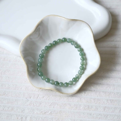 Verdant Green Beaded Jade Bracelet