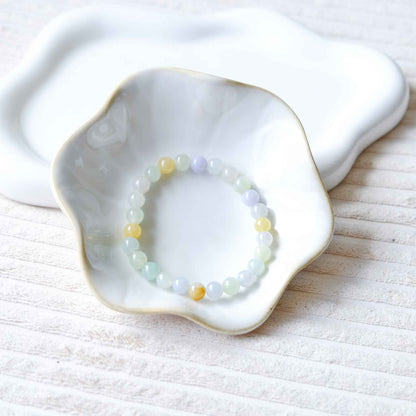 Pastel Meadow Multicolour Beaded Jade Bracelet