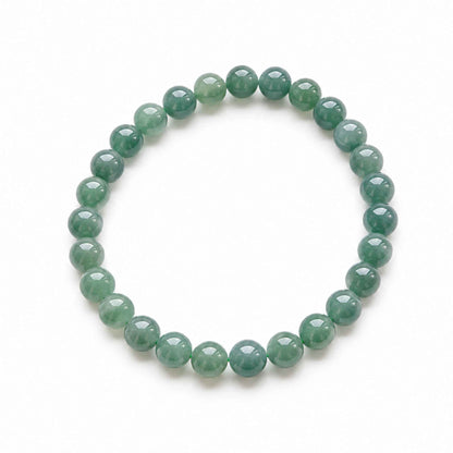 Woodland Light Green Beaded Jade Bracelet