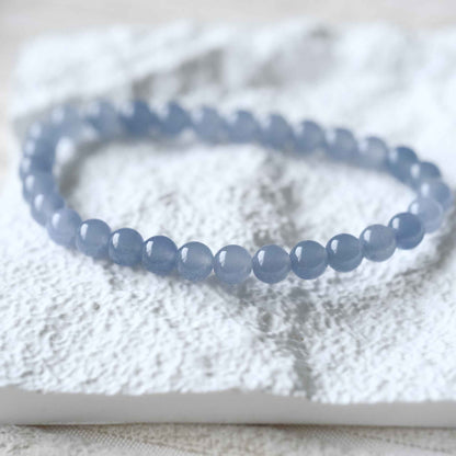 Lavender Haze Beaded Jade Bracelet