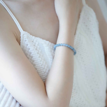 Lavender Haze Beaded Jade Bracelet