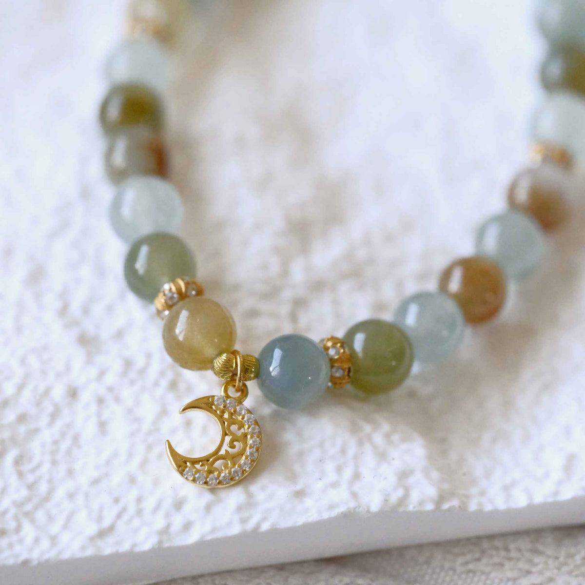 Moonlit Harvest Multicolour Beaded Jade Bracelet