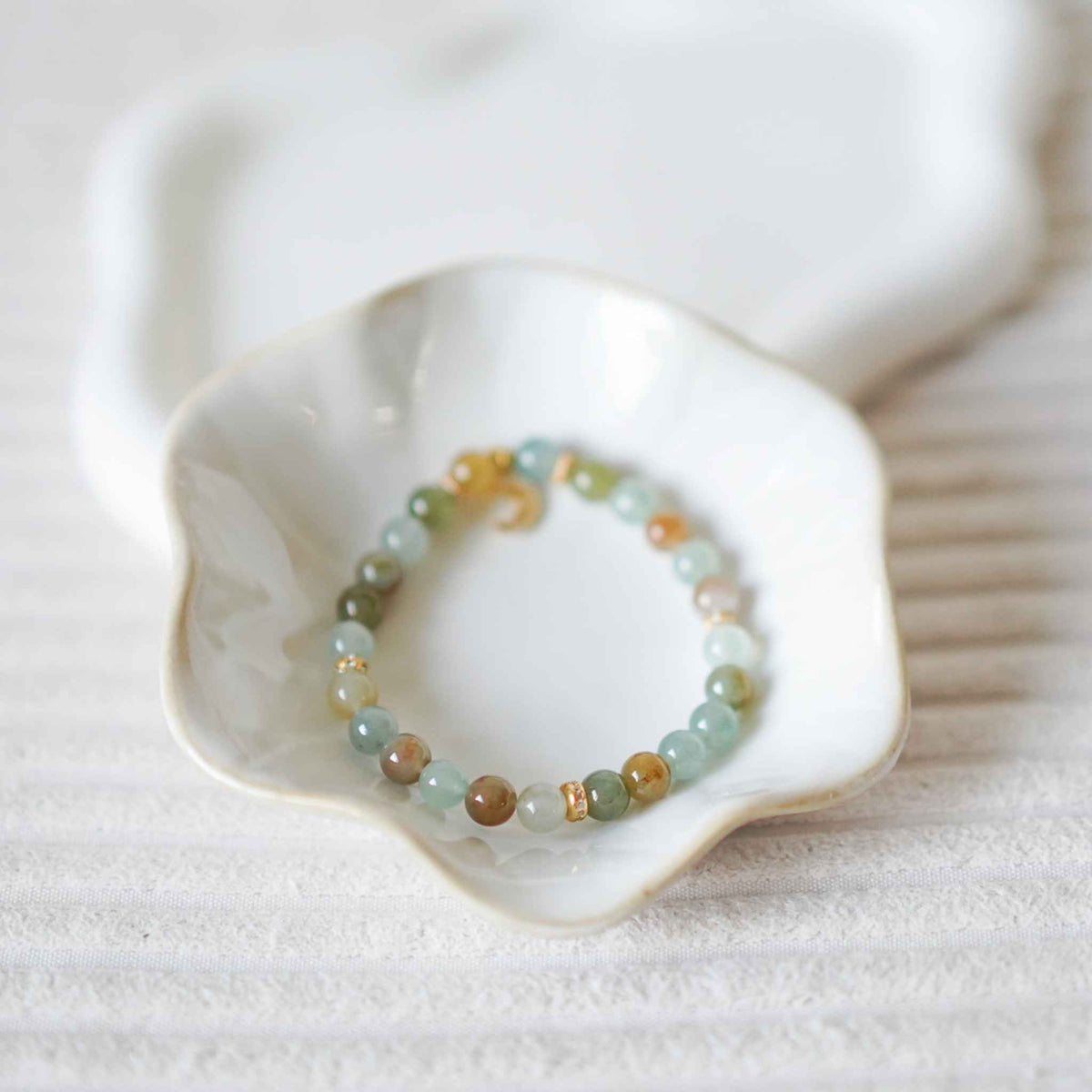 Moonlit Harvest Multicolour Beaded Jade Bracelet