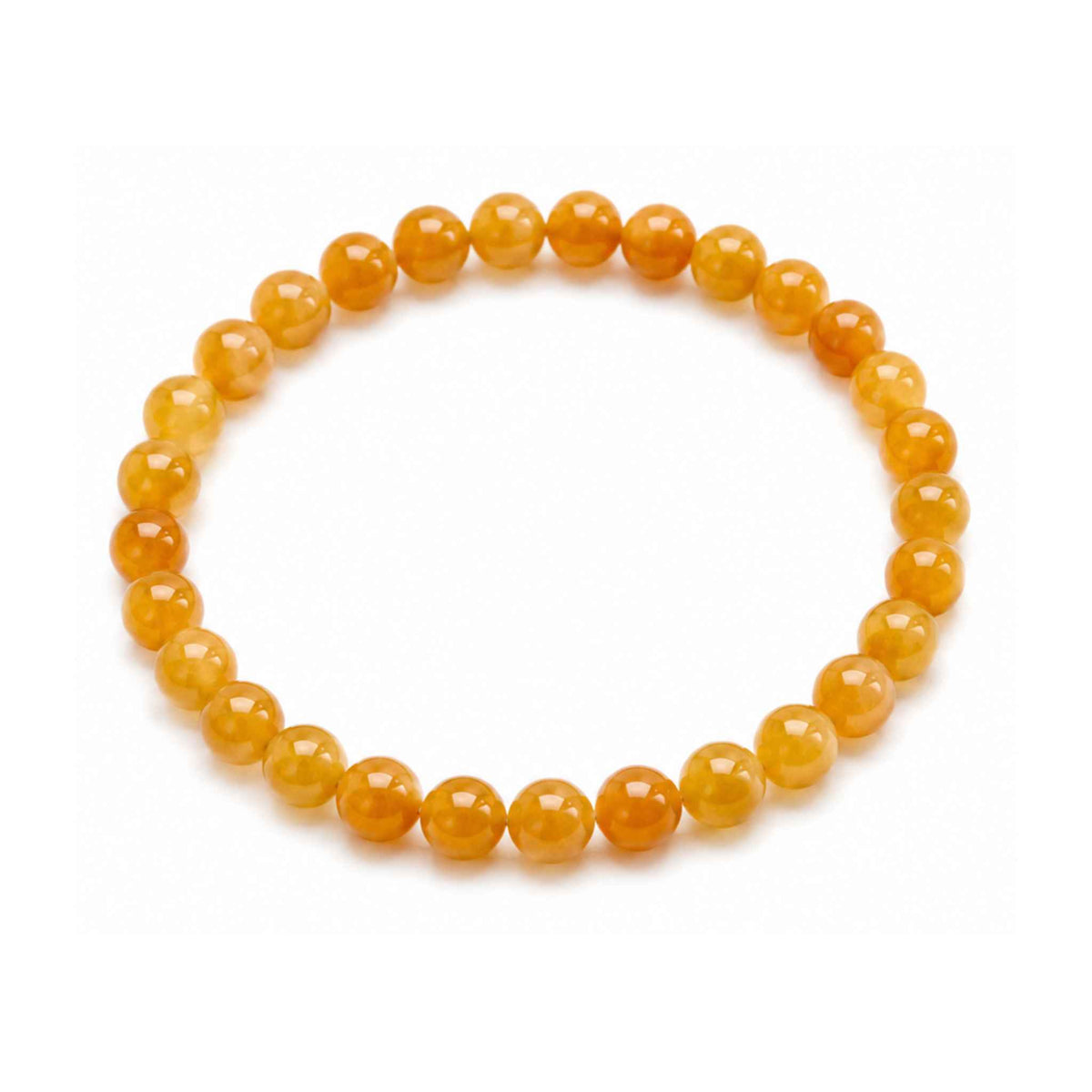 Amber Honey Beaded Jade Bracelet