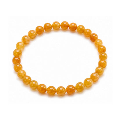 Amber Honey Beaded Jade Bracelet