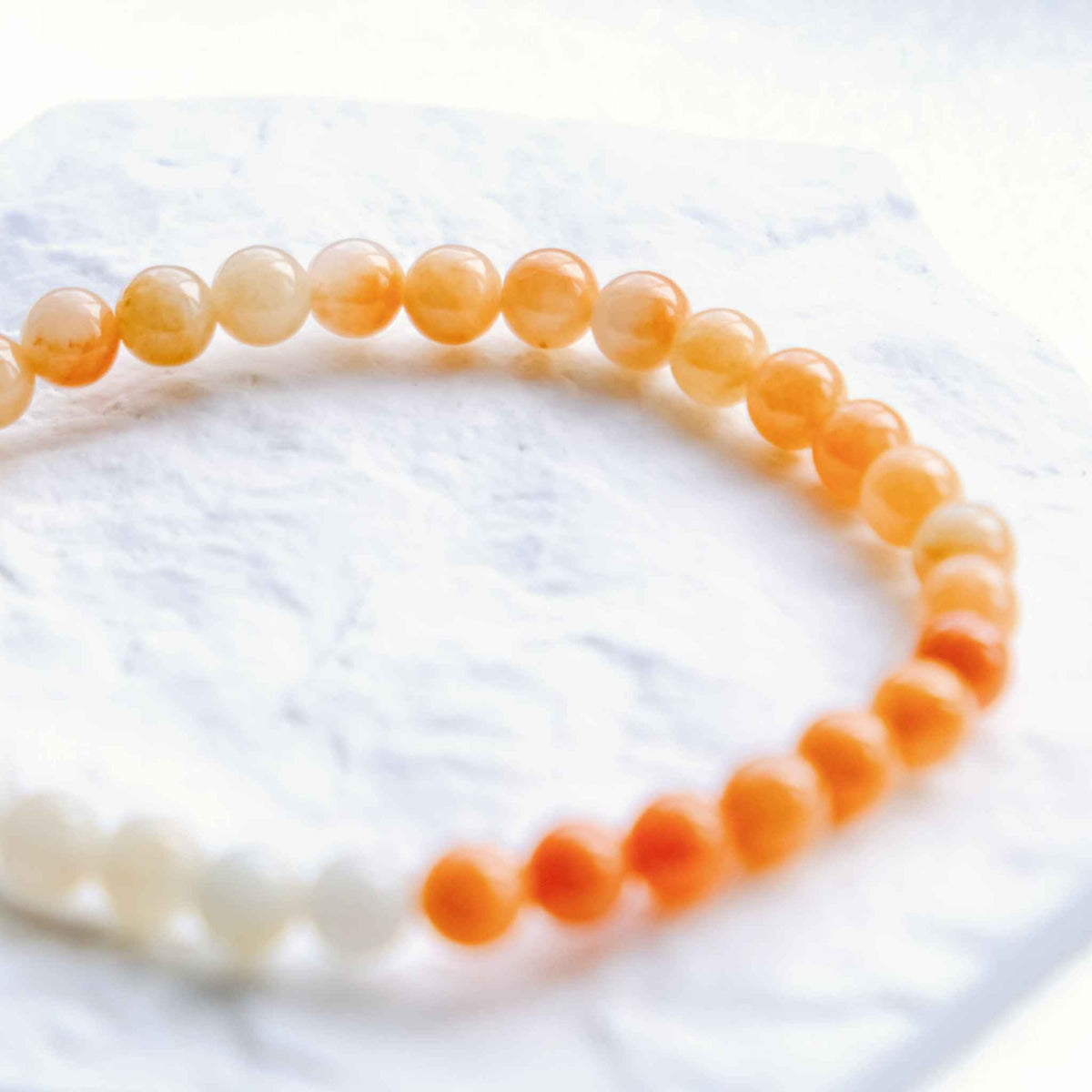 Amber Sunrise Beaded Jade Bracelet