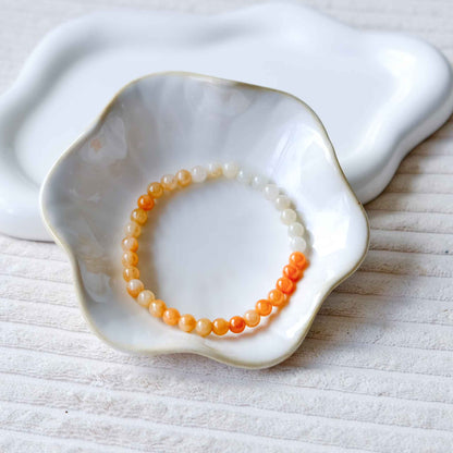 Amber Sunrise Beaded Jade Bracelet