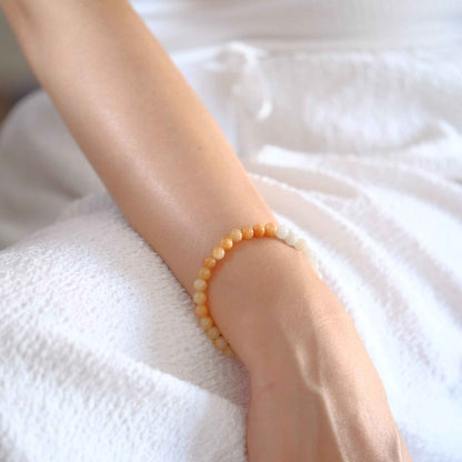 Amber Sunrise Beaded Jade Bracelet