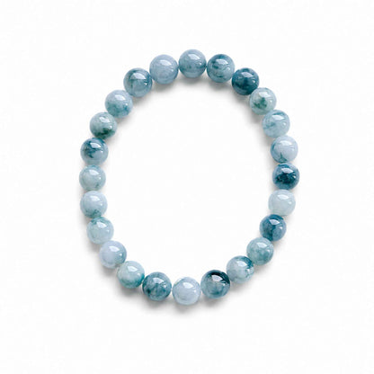 Azure Current Blue Beaded Jade Bracelet