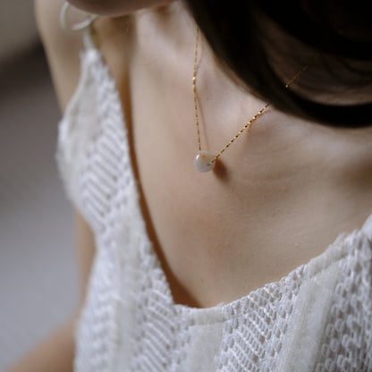 Honey Veil Beaded Jade Necklace