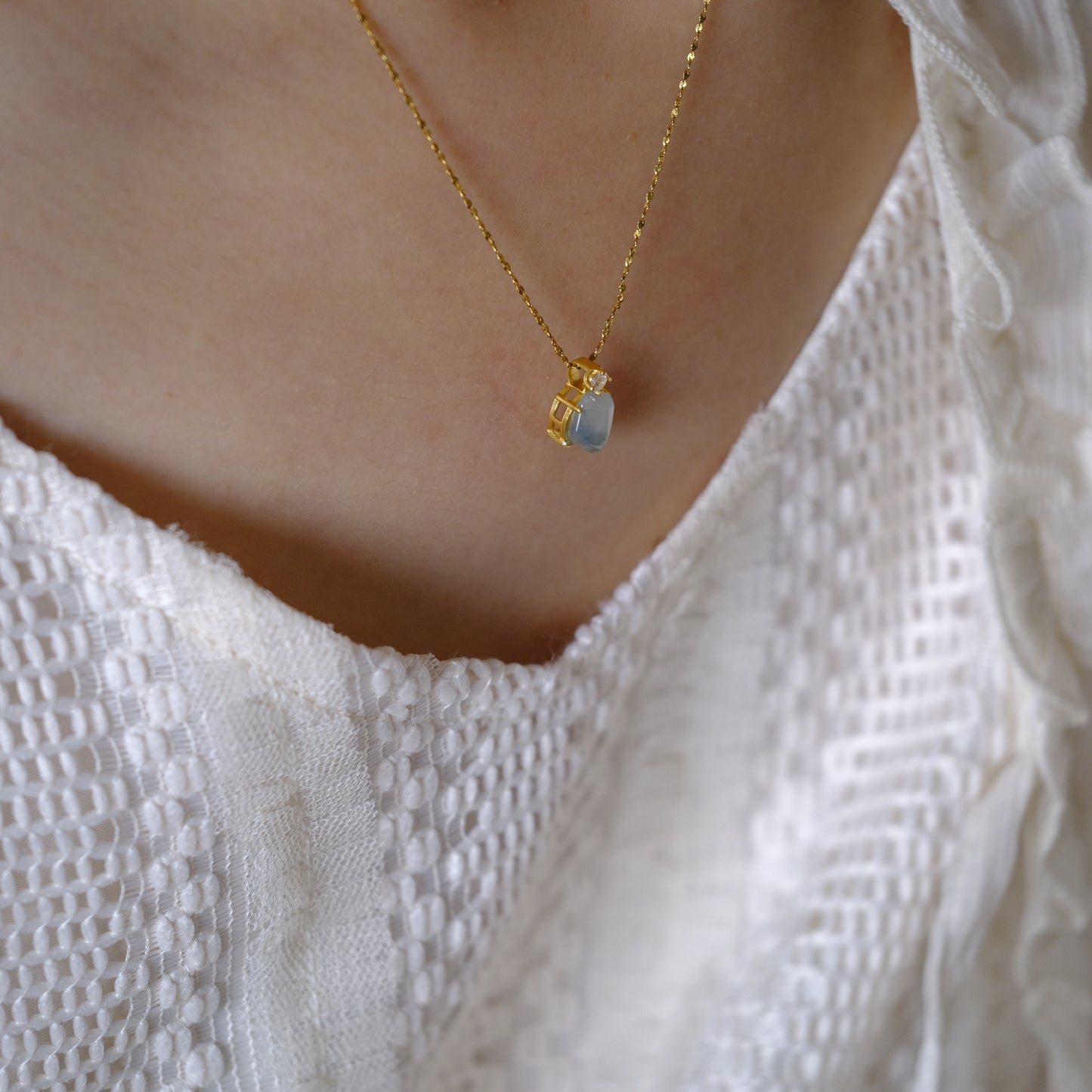 Quiet Tide Beaded Jade Necklace