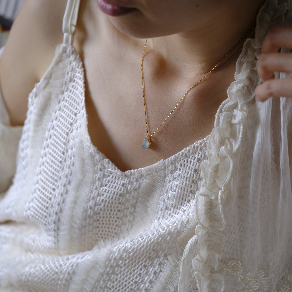 Quiet Tide Beaded Jade Necklace