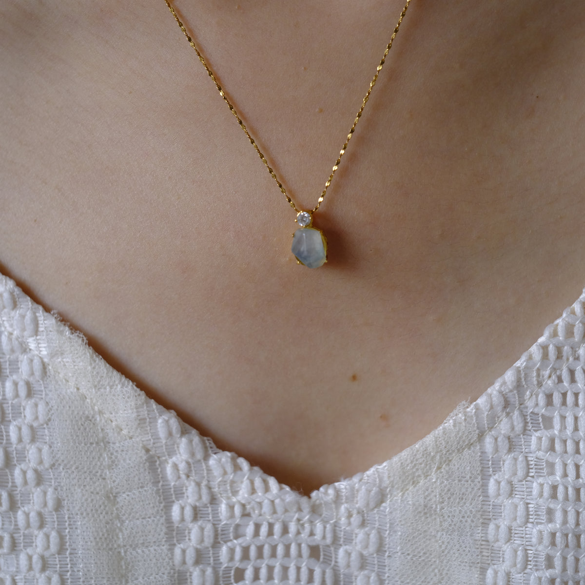 Quiet Tide Beaded Jade Necklace