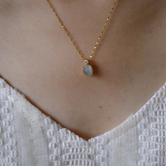 Quiet Tide Beaded Jade Necklace
