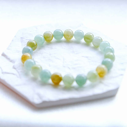 First Spring Multicolour Beaded Jade Bracelet