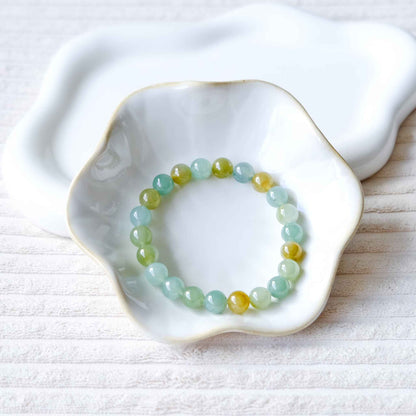 First Spring Multicolour Beaded Jade Bracelet