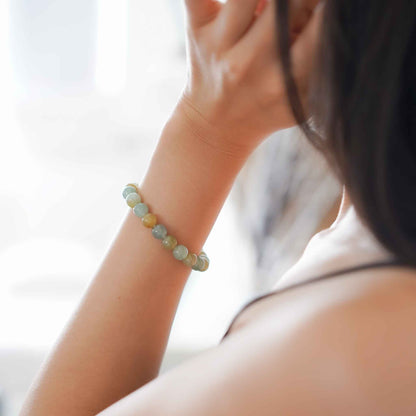 First Spring Multicolour Beaded Jade Bracelet
