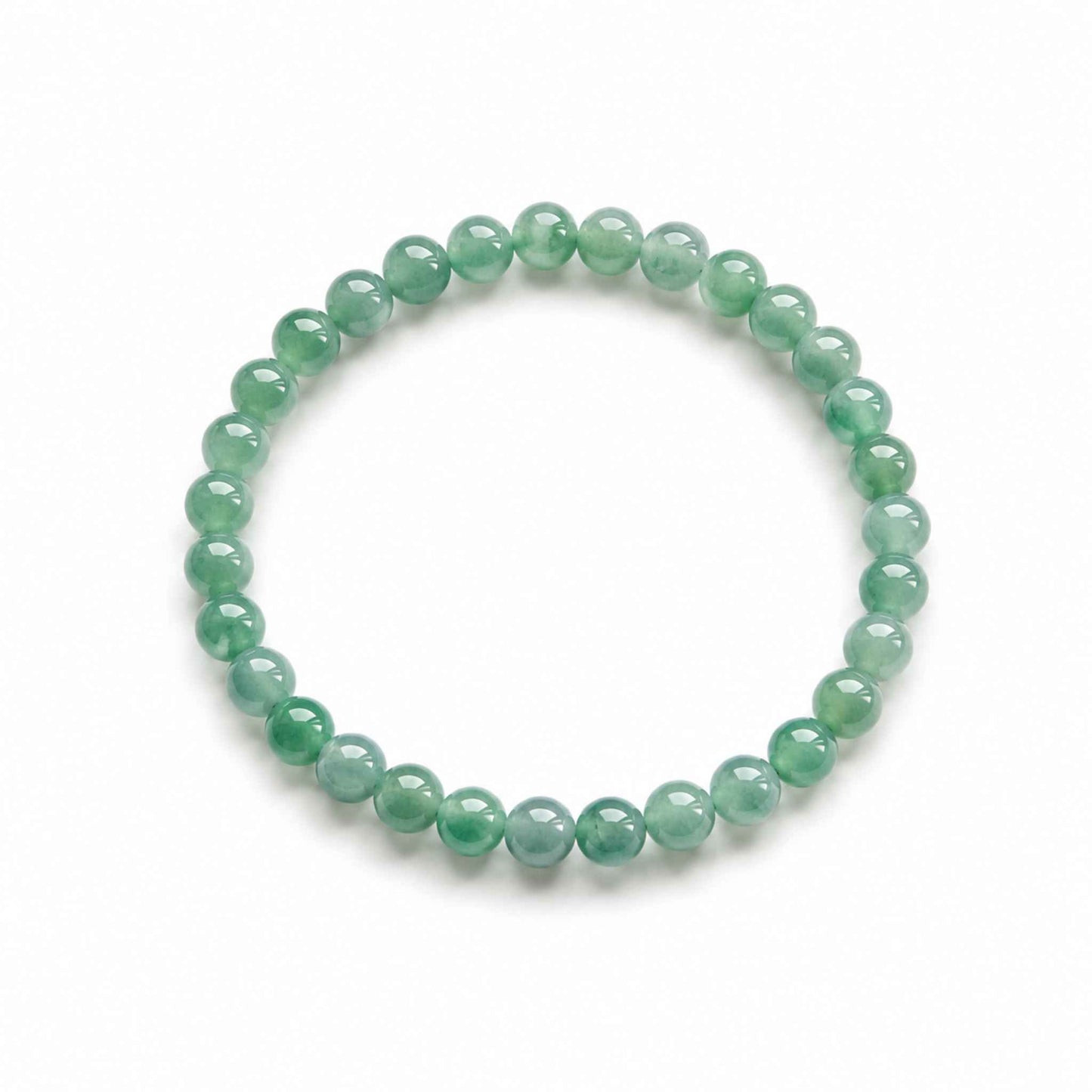 Forest Drift Green Beaded Jade Bracelet