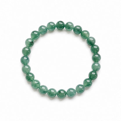Forest Light Green Beaded Jade Bracelet